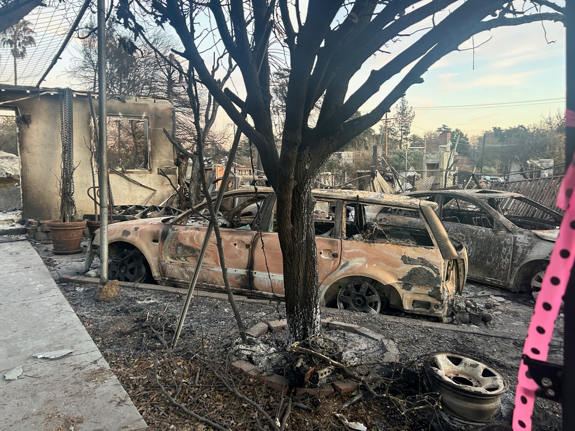 Aftermath of wildfire in Altadena